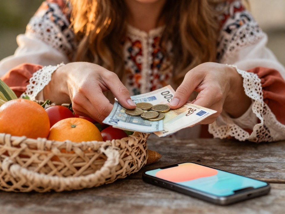 Первые покупки в Испании: евро, продукты и смартфон для сравнения цен